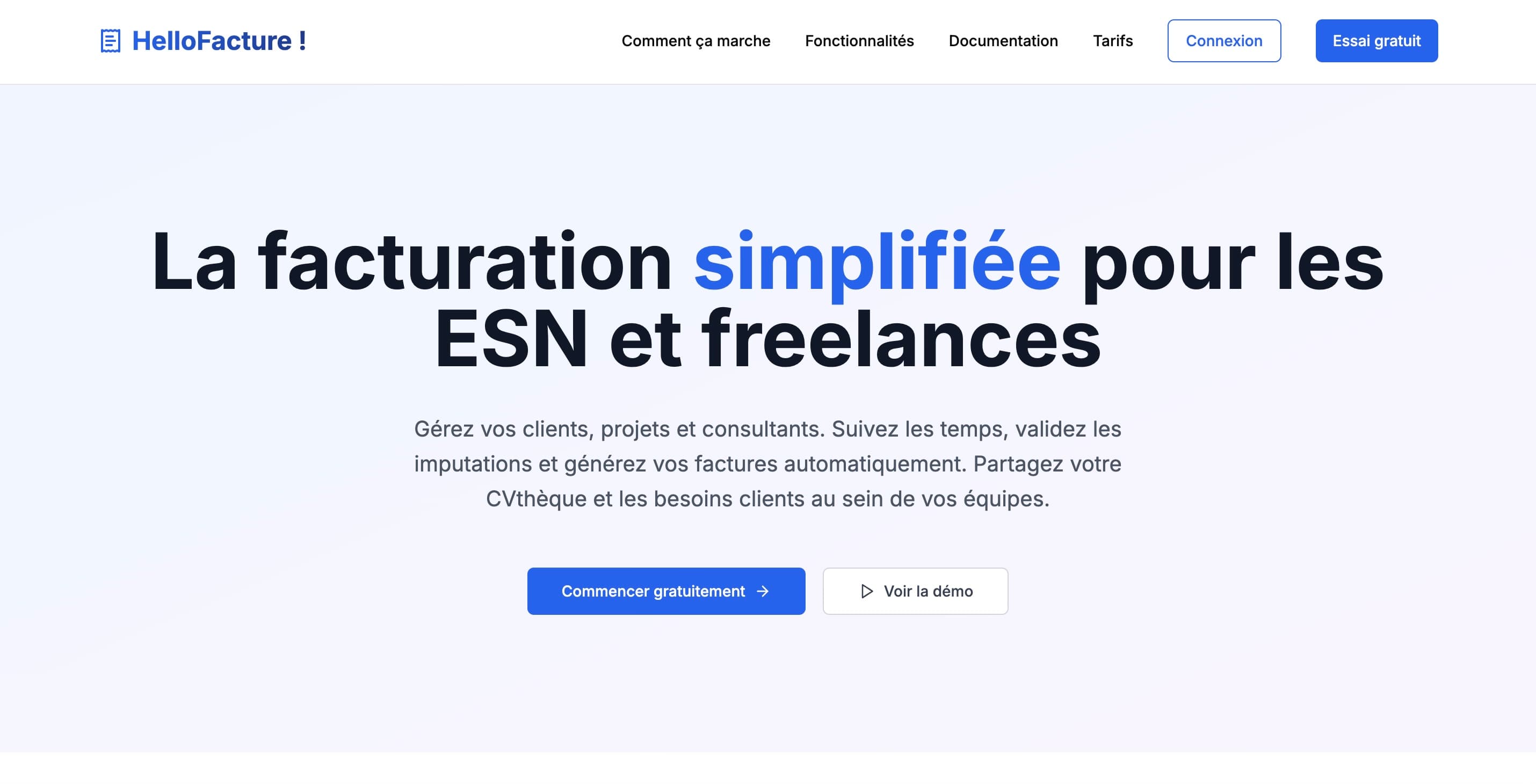 Screenshot de HelloFacture